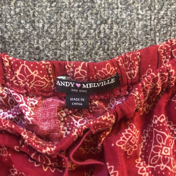 Red Boho Print Brandy Melville Shorts - Picture 2 of 3